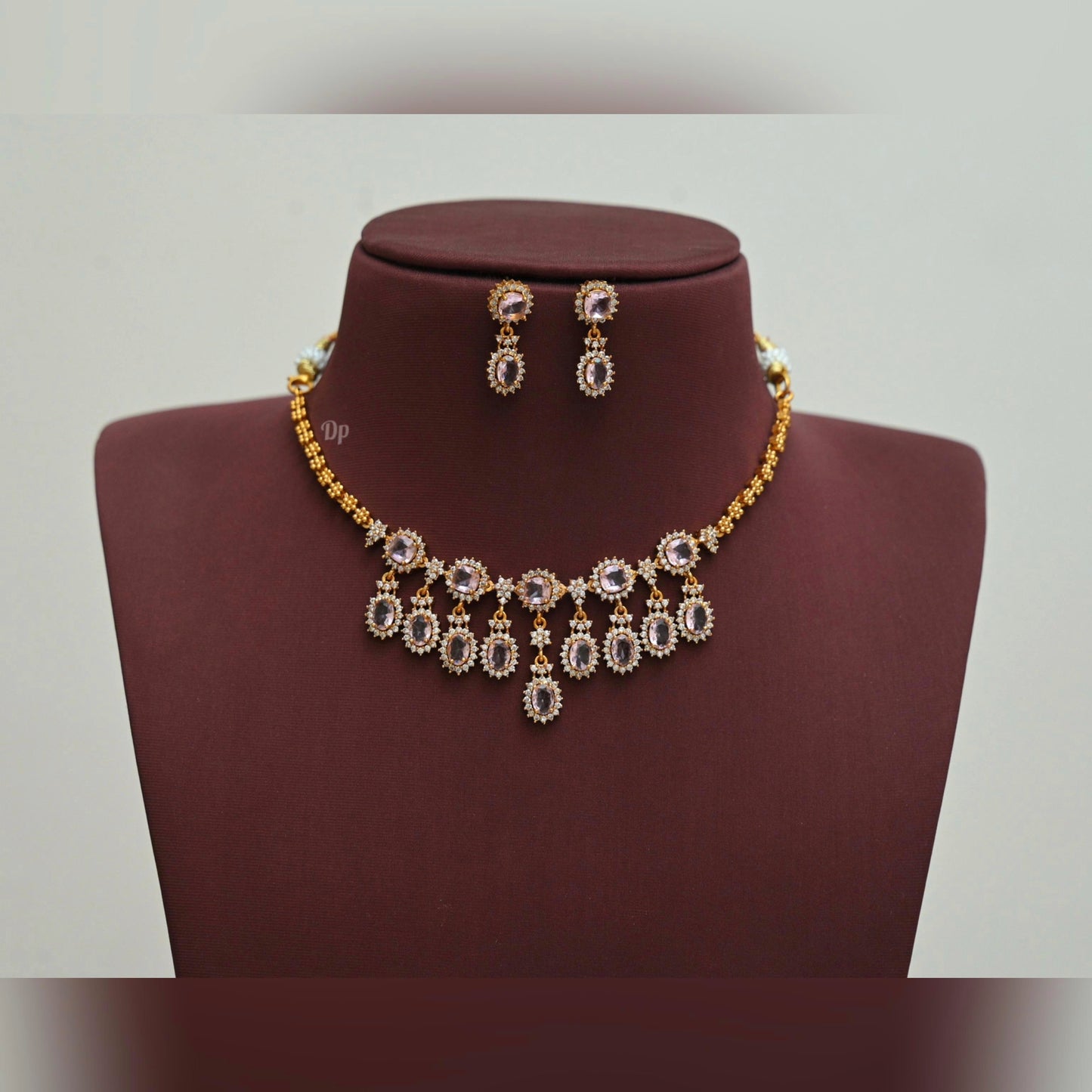 Ad stone drops necklace (DR-12)
