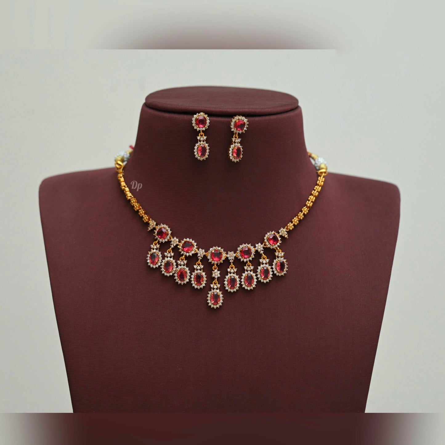 Ad stone drops necklace (DR-12)