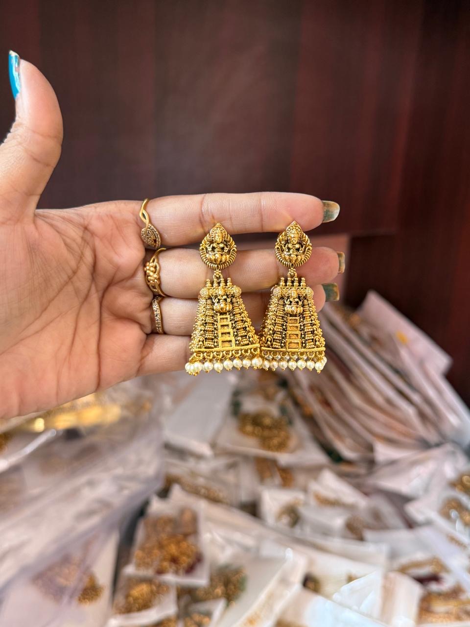 Temple earrings premium