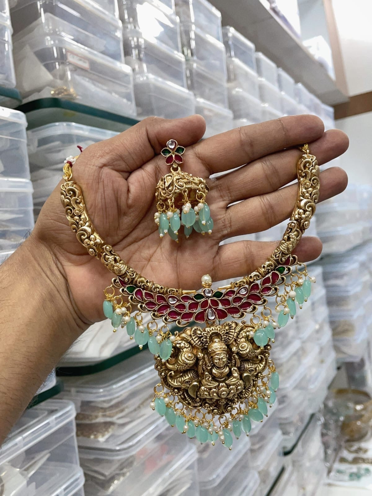 Grand Lakshmi necklace ftam(N-82)