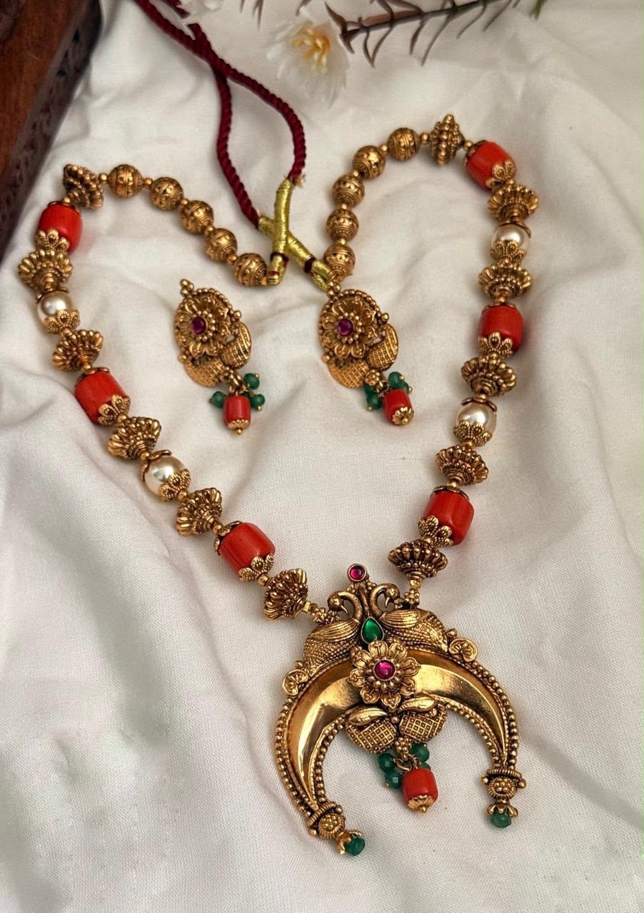 Coral beads mala