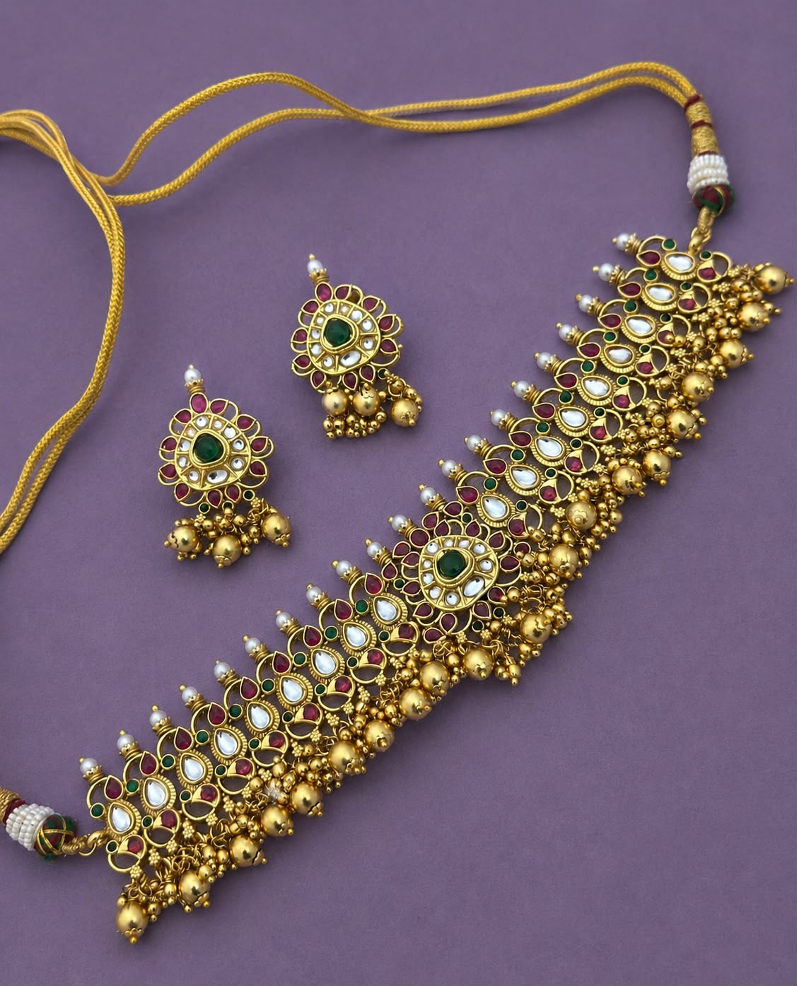 Jadau stone choker