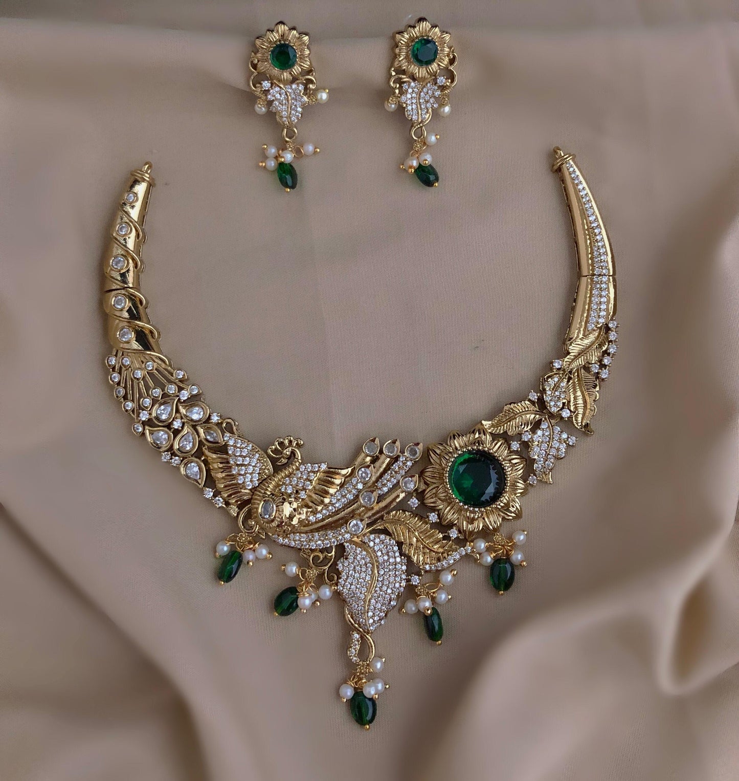 Peacock design grand necklace jk (DR-56)