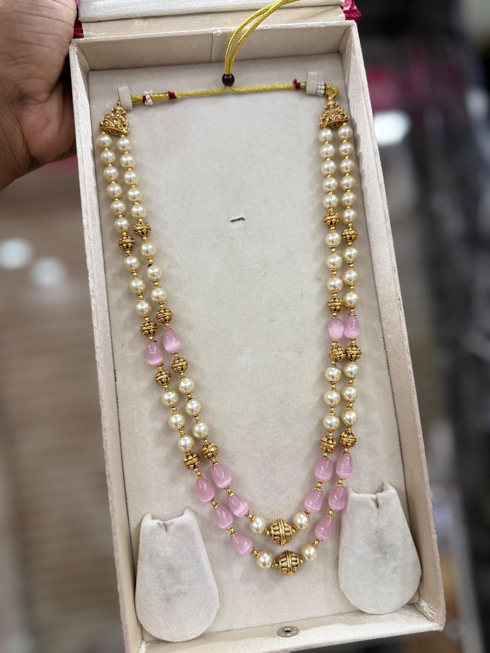 2 layer beads necklace