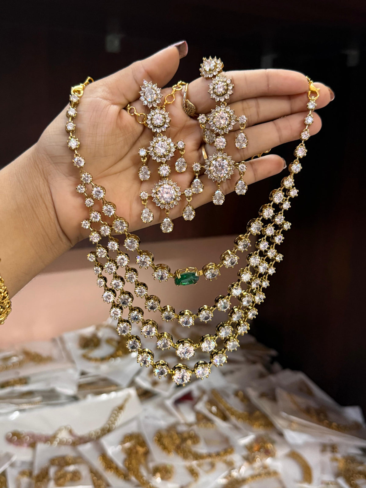 Layer polki necklace