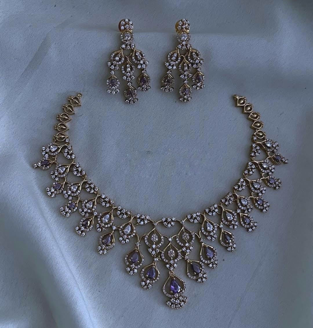 Diamond replica necklace