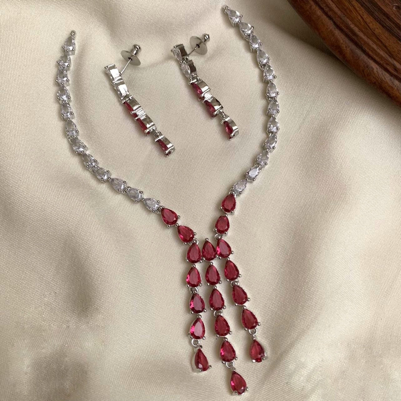 Budget diamond replica necklace