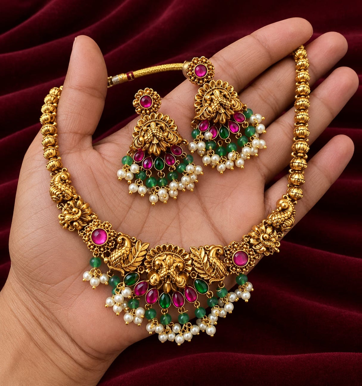 Ruby and gold necklace