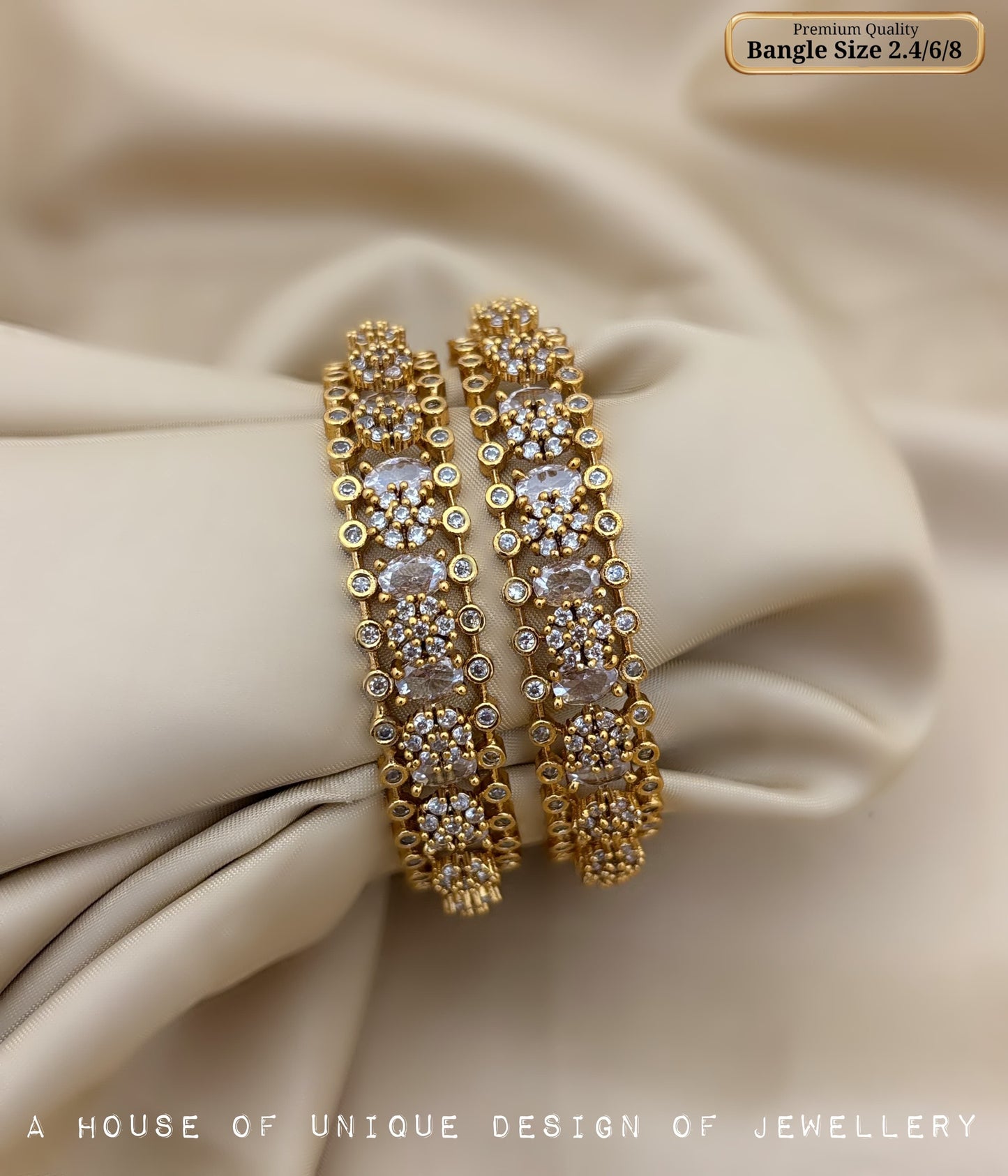 Diamond replica bangles
