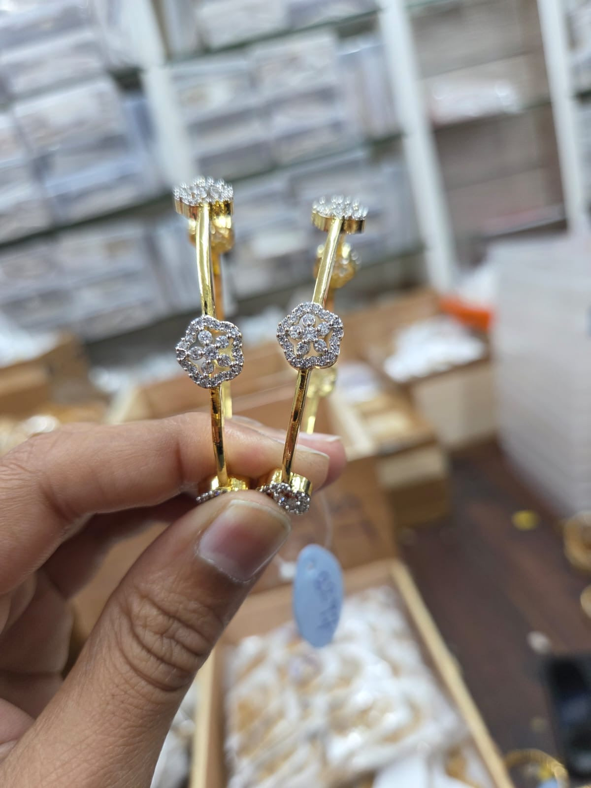 White flower bangles