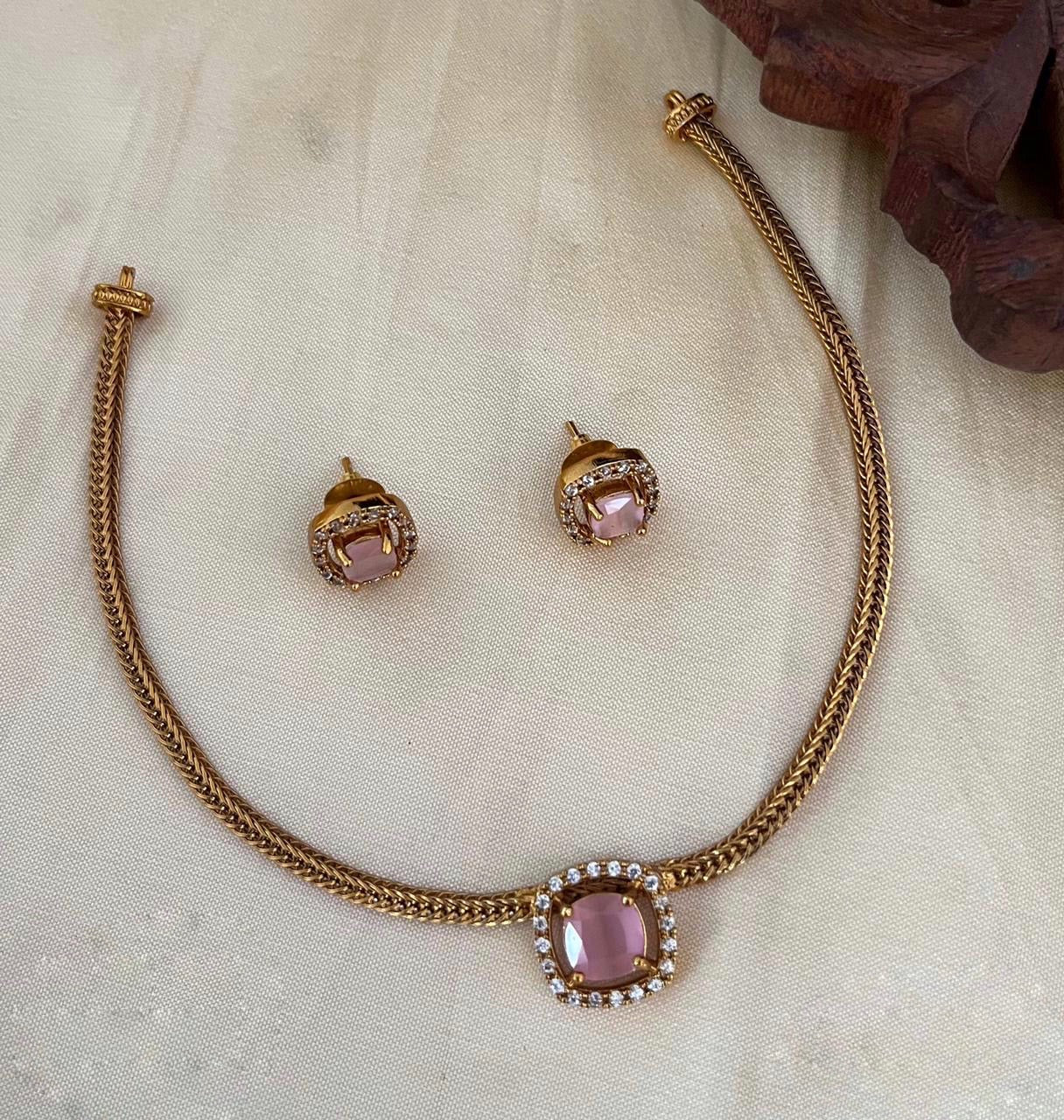 Single stone necklace (N-72)