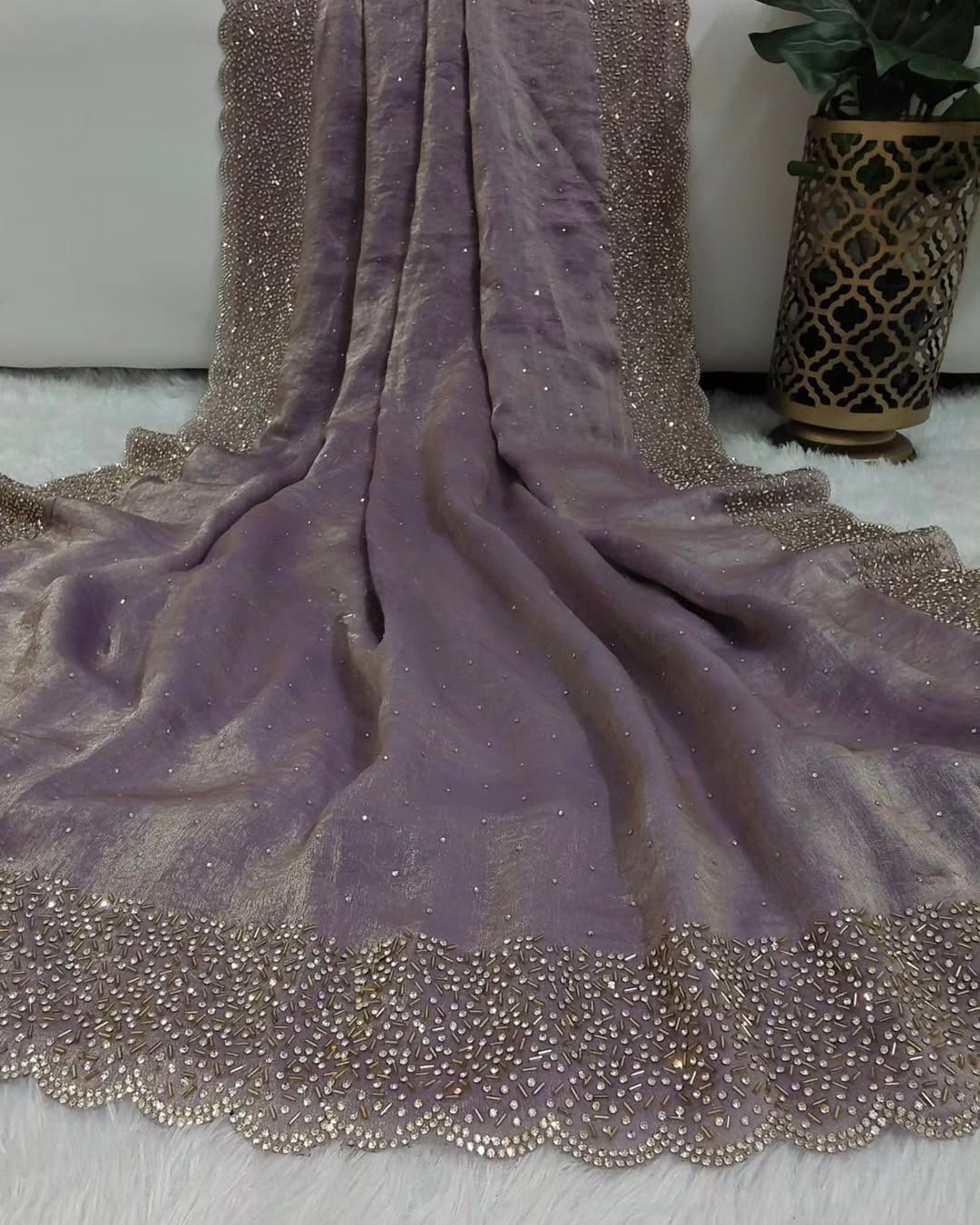 SOFT SPACE SILK SAREE FOR PARTY WEAR (SS-1)