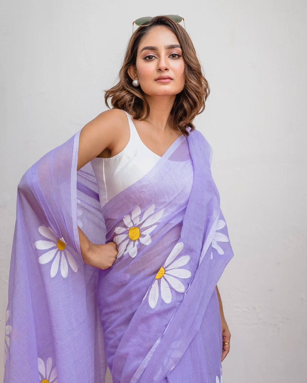 White SunFlower linen (LI-1)