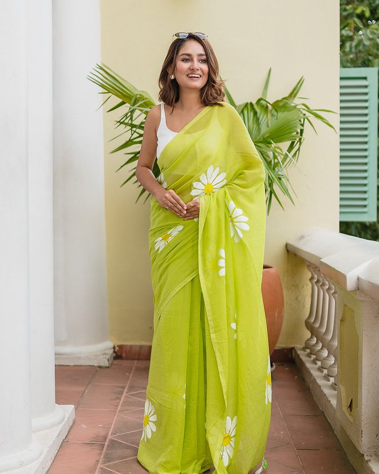 White SunFlower linen (LI-1)