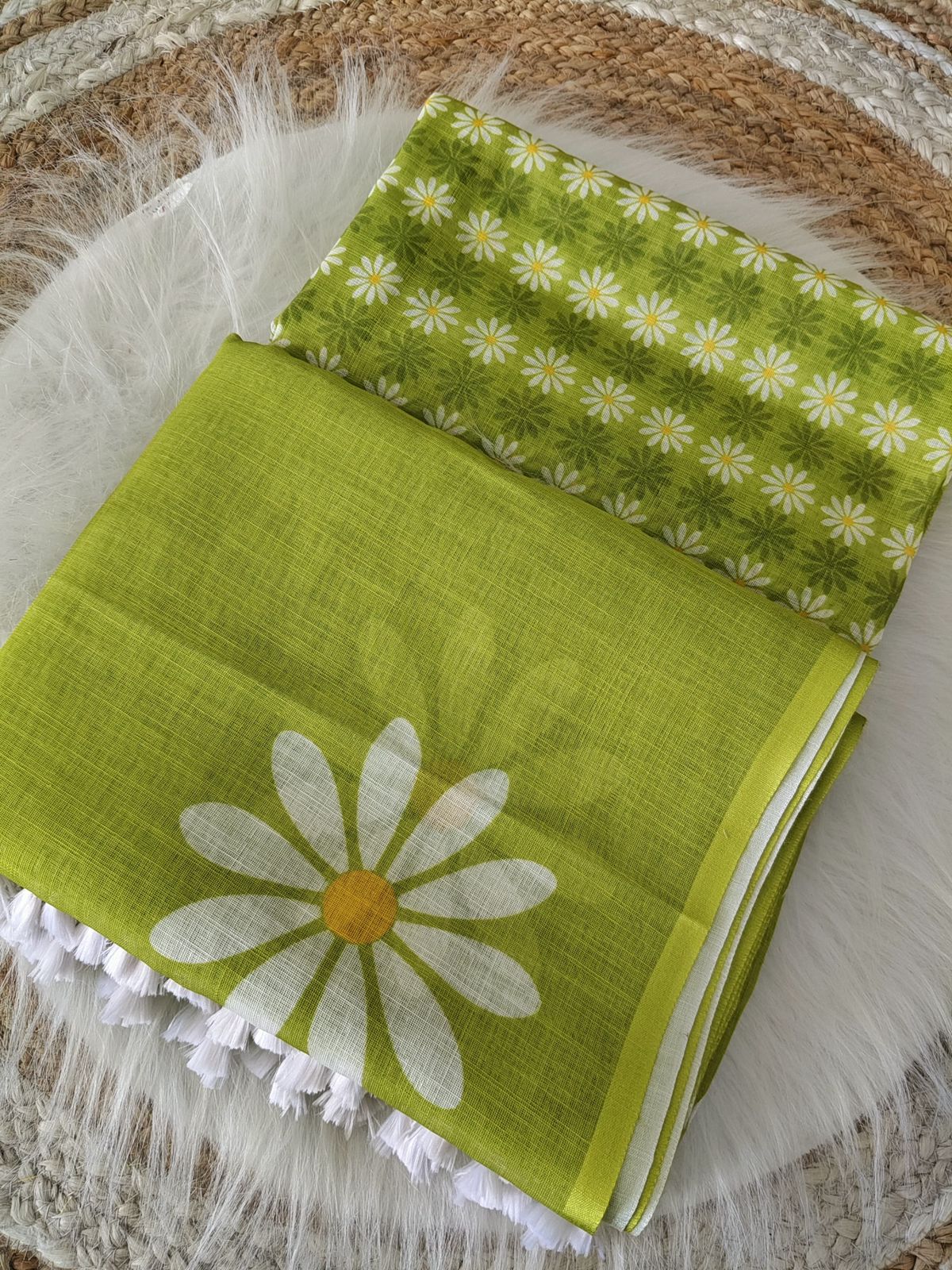 White SunFlower linen (LI-1)