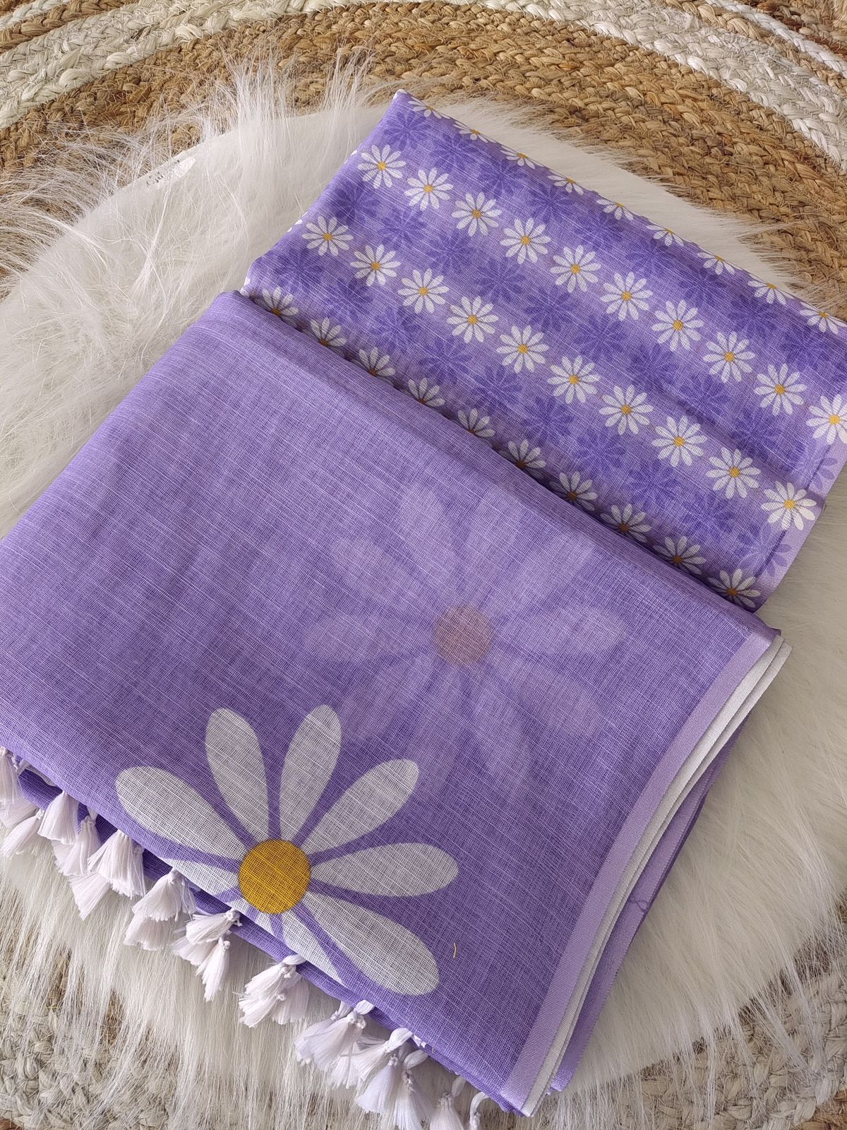 White SunFlower linen (LI-1)