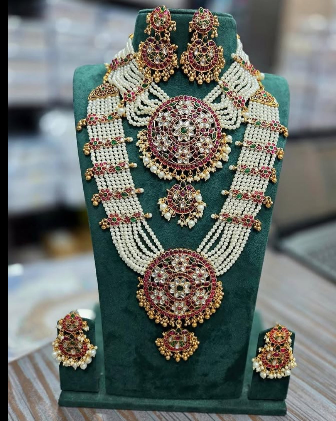 bridal white beads haram set vt(BS-12)