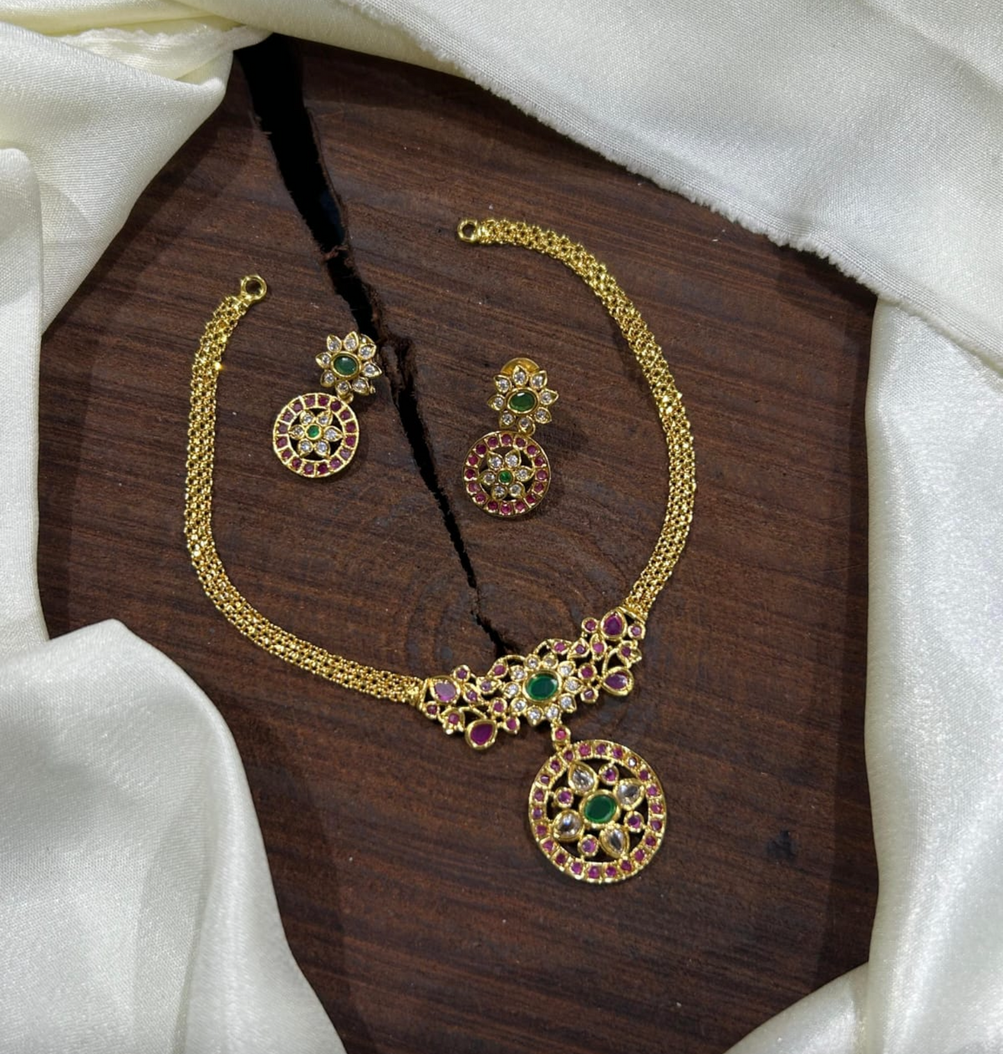 Ruby stone necklace