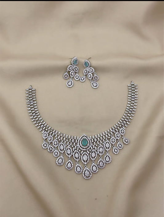 Grand diamond look necklace (DR-74)