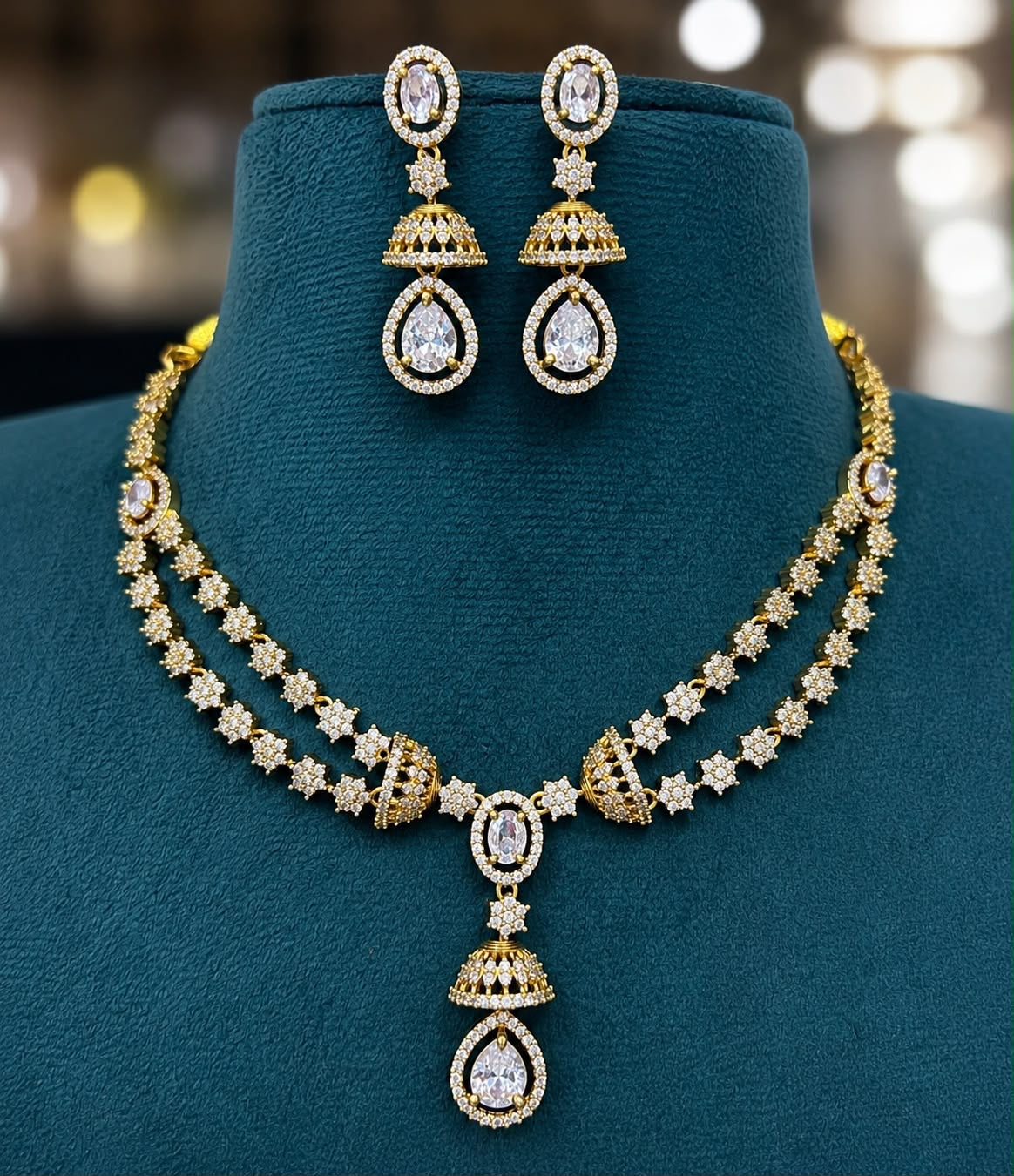 2 layer stone necklace