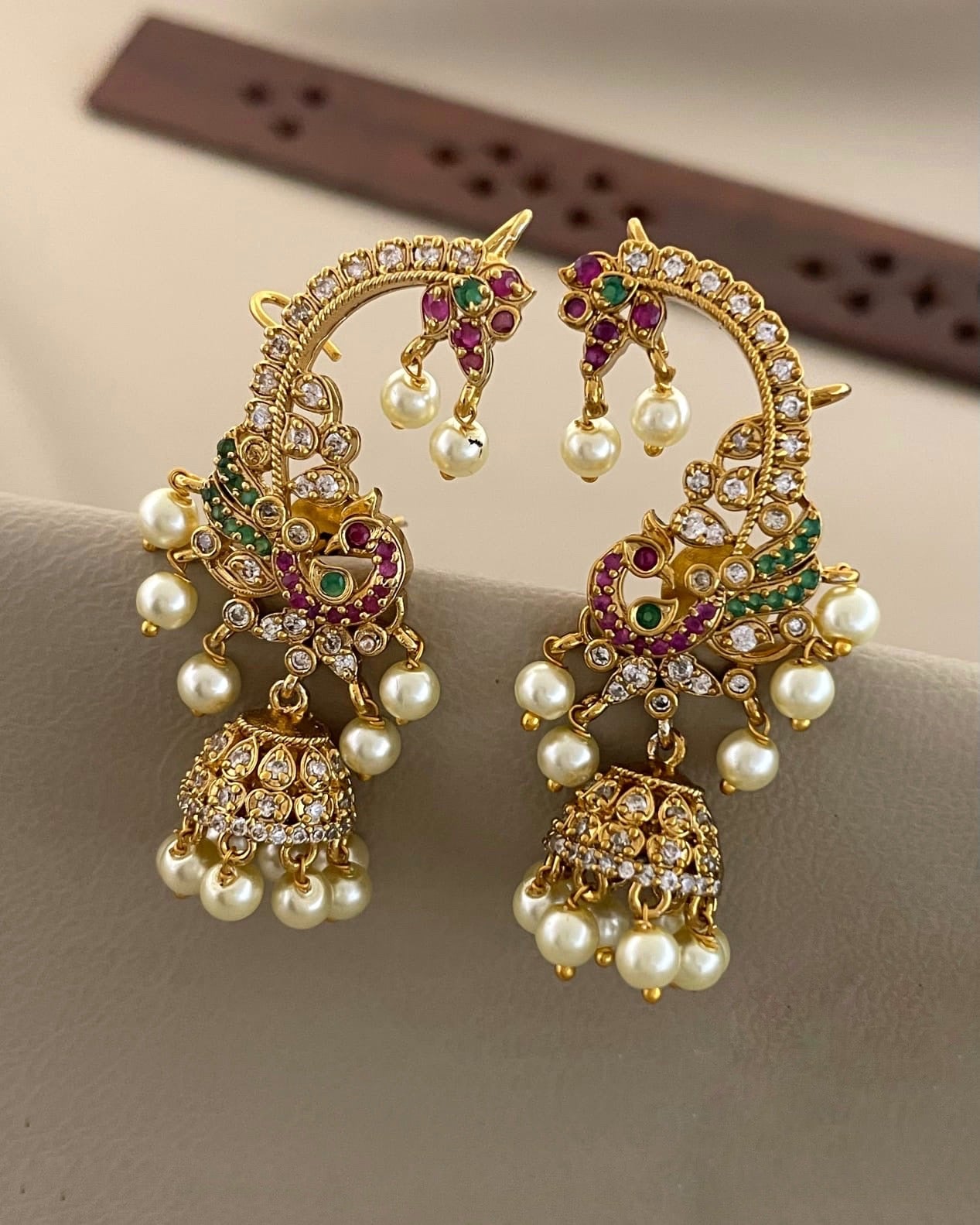 Peacock design ear cuffs(JU-10)