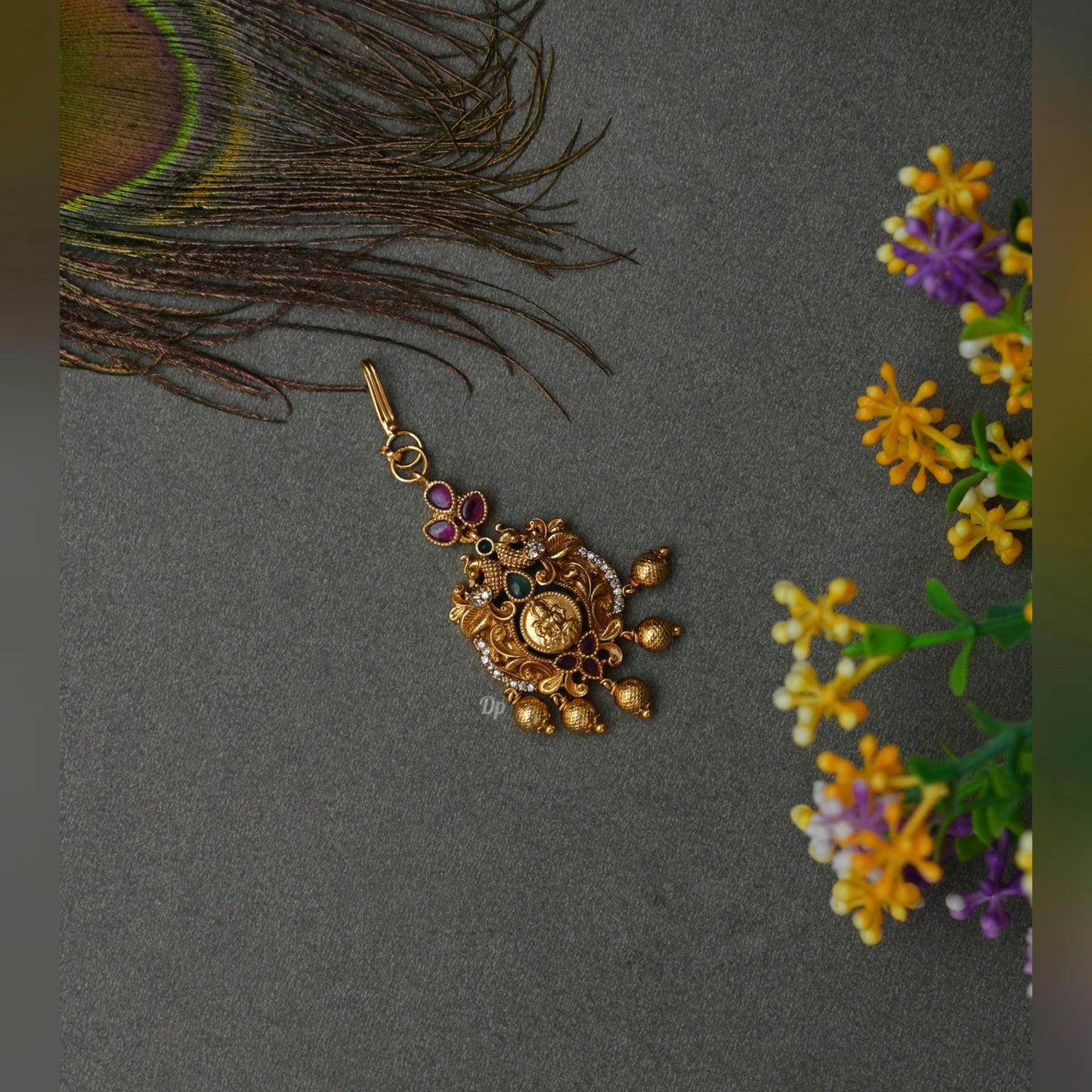 Antique with Lakshmi coin design tikka(AC-12)