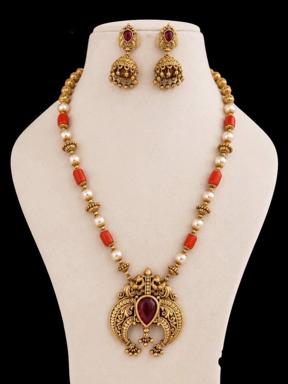 Coral beads mala
