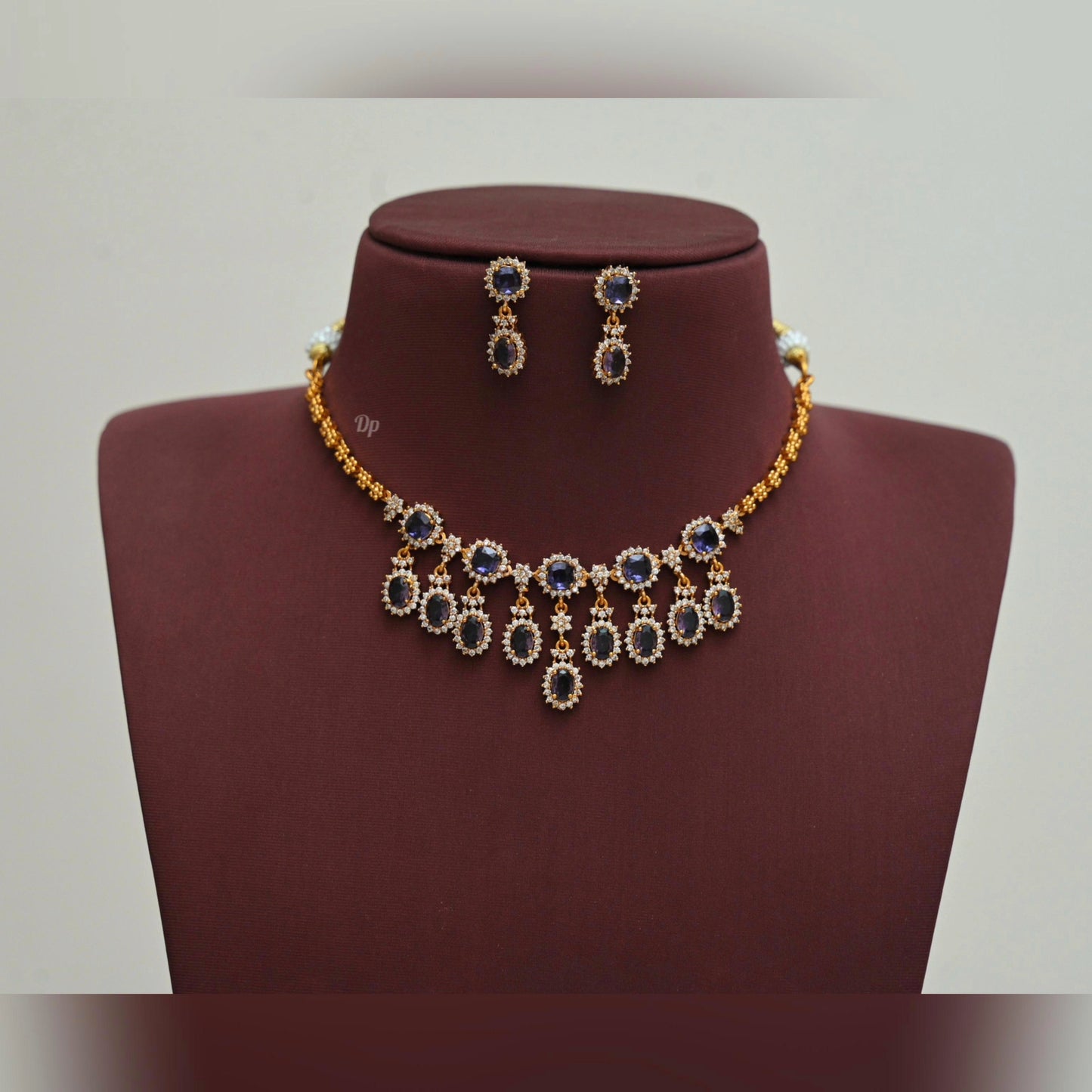Ad stone drops necklace (DR-12)