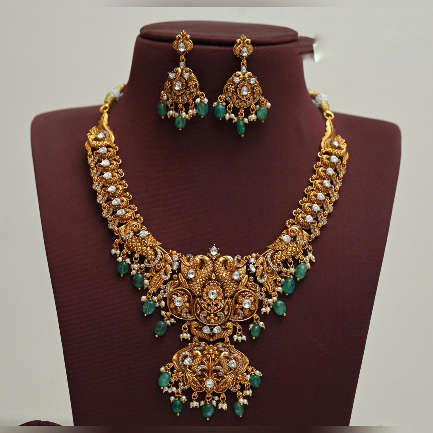 Antique mossionte neckset(nk)(PJ-9)