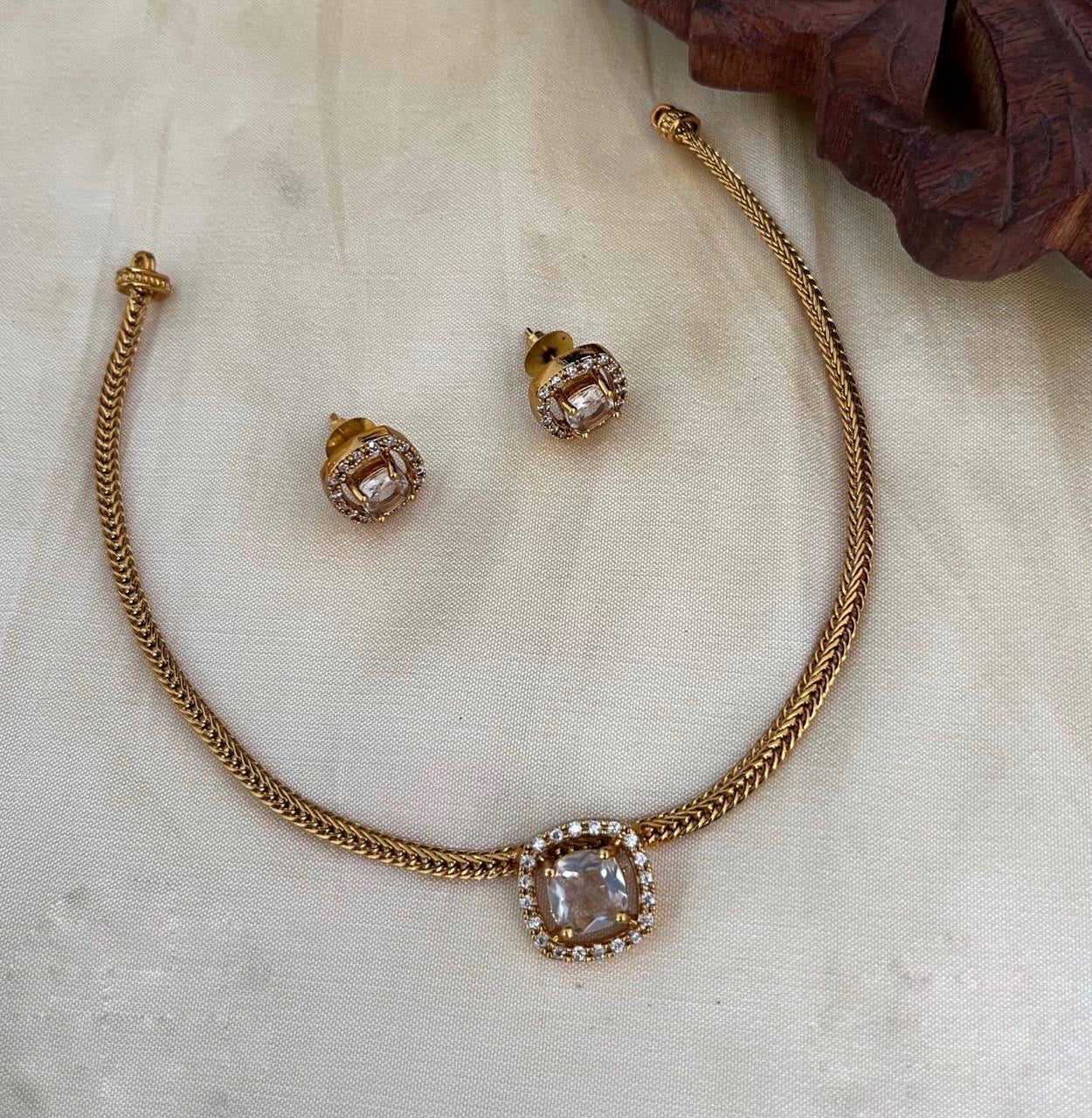 Single stone necklace (N-72)