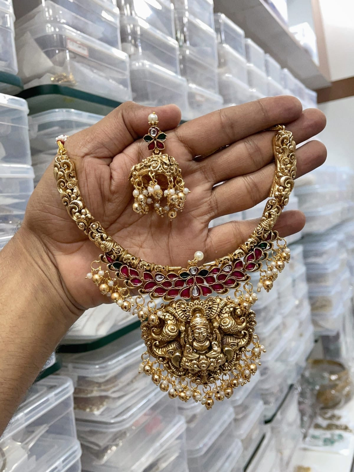 Grand Lakshmi necklace ftam(N-82)