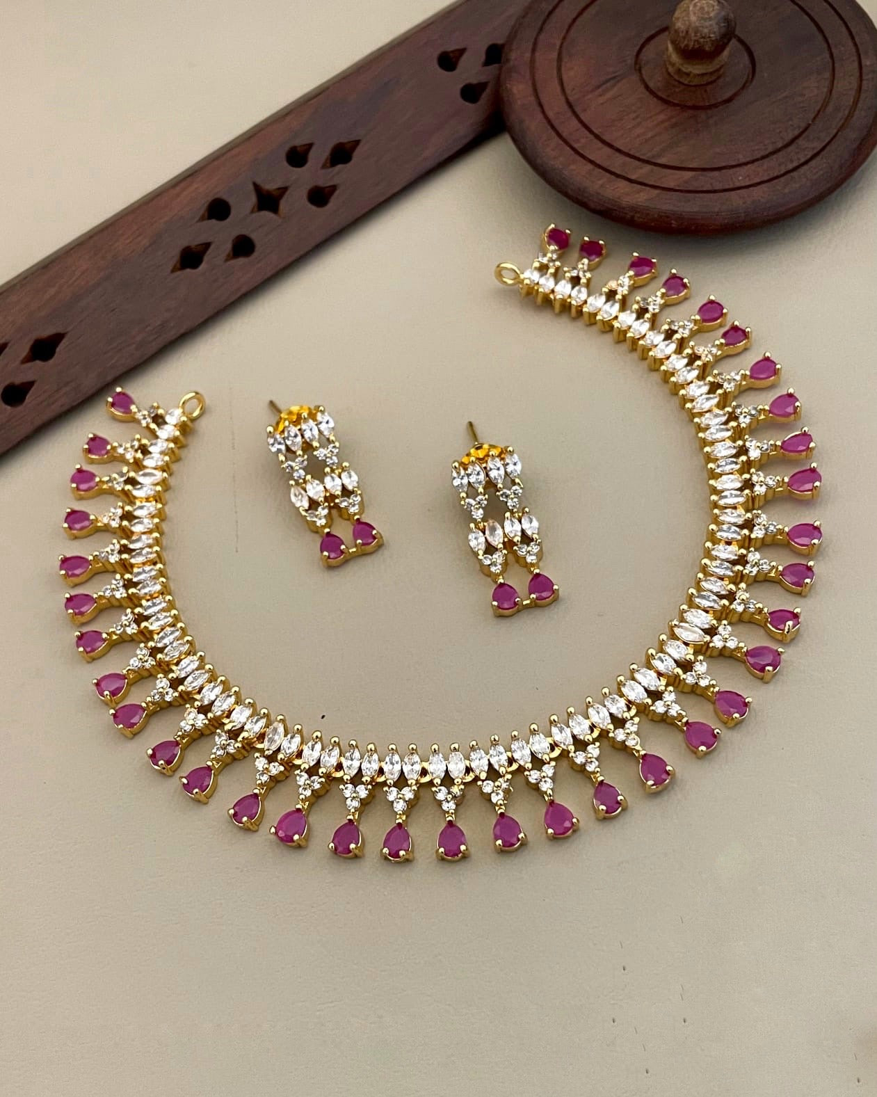 Color stone necklace(N-26)