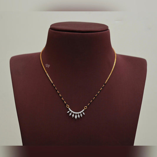 Black beads chain with pearl(IN-6)