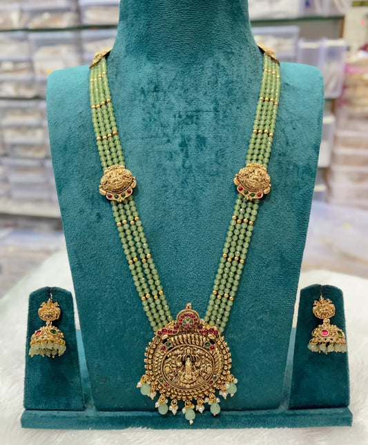 Lakshmi pendent beads haram (HA-36)