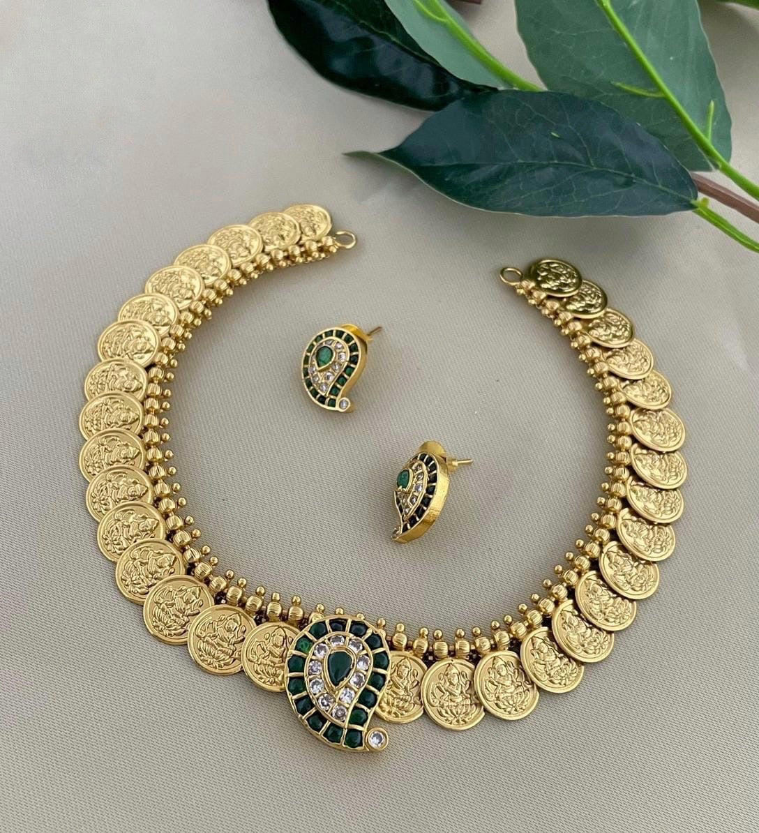 Mango with coin design necklace(N-25)