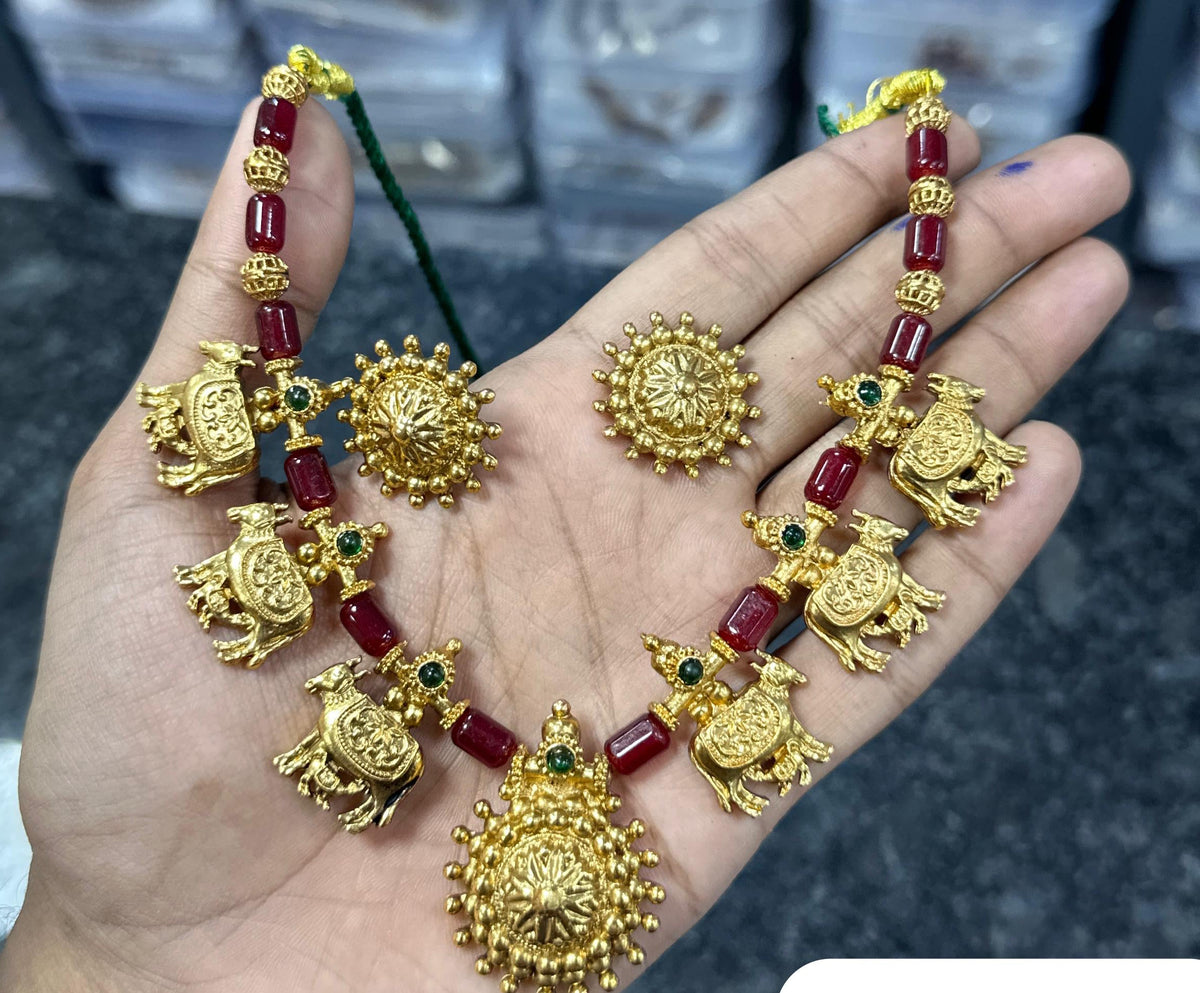 Antique beads necklace