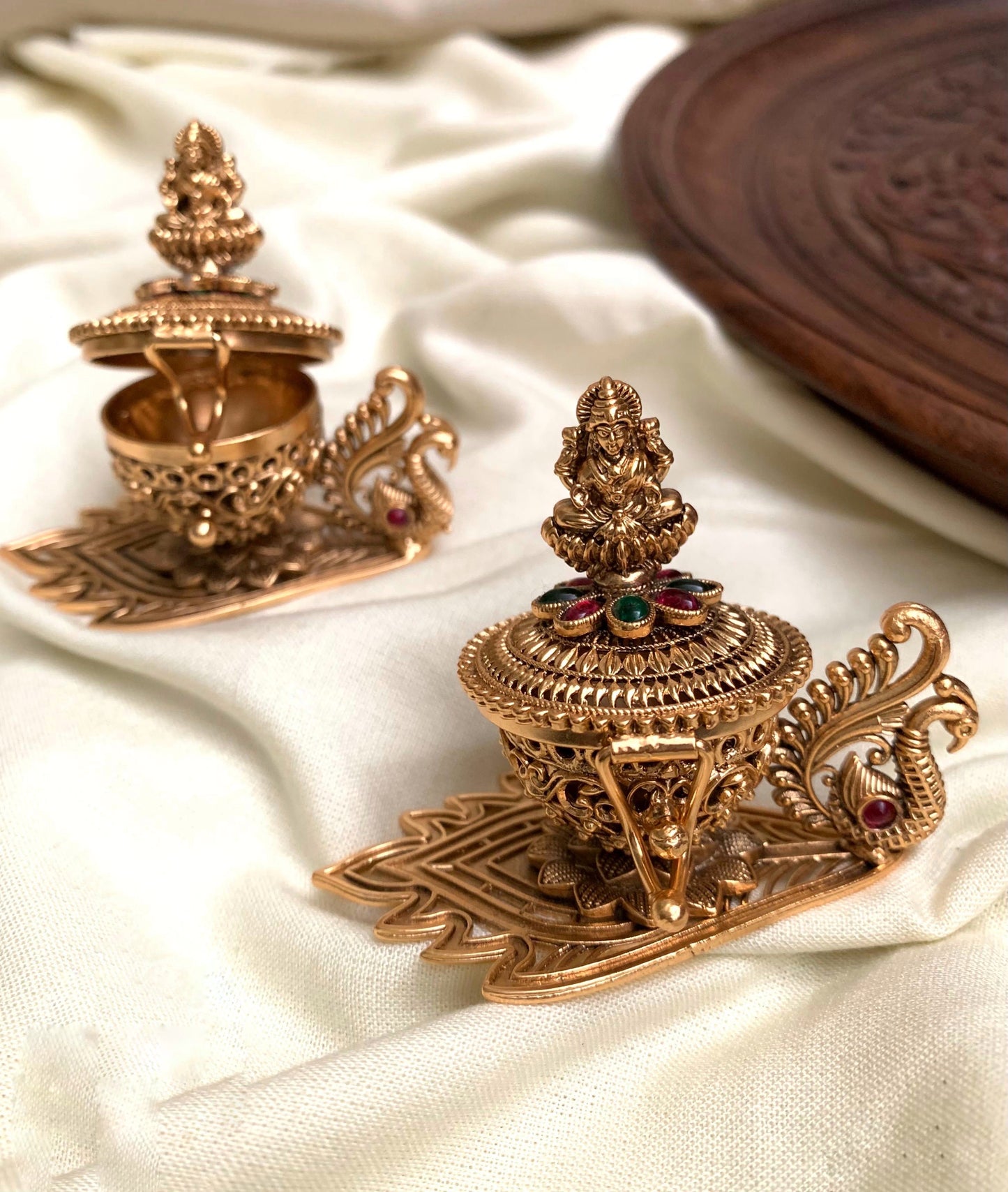 Antique Lakshmi Kumkum box (AC-16)
