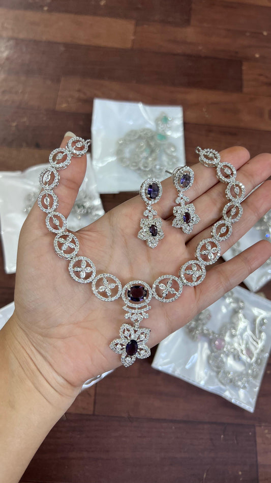 White stone necklace