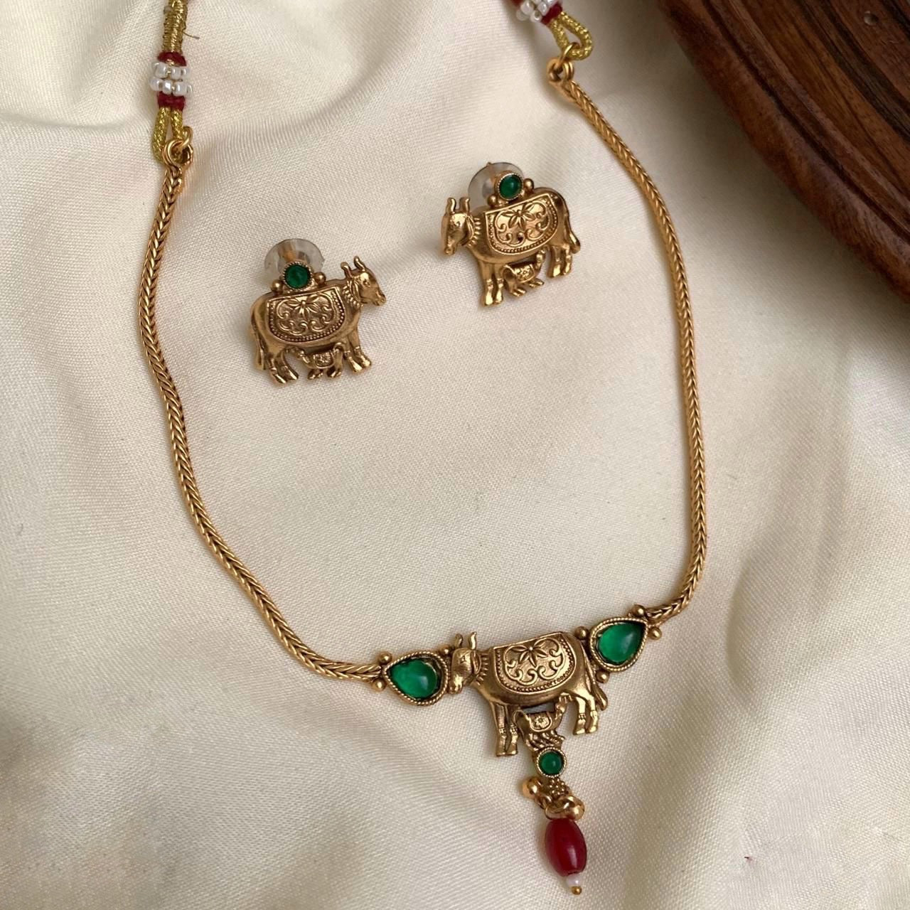 Cow design necklace