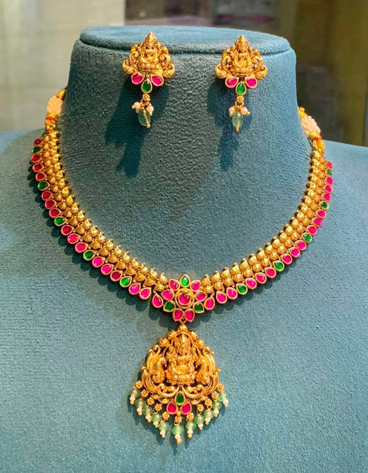 Simple Lakshmi design necklace