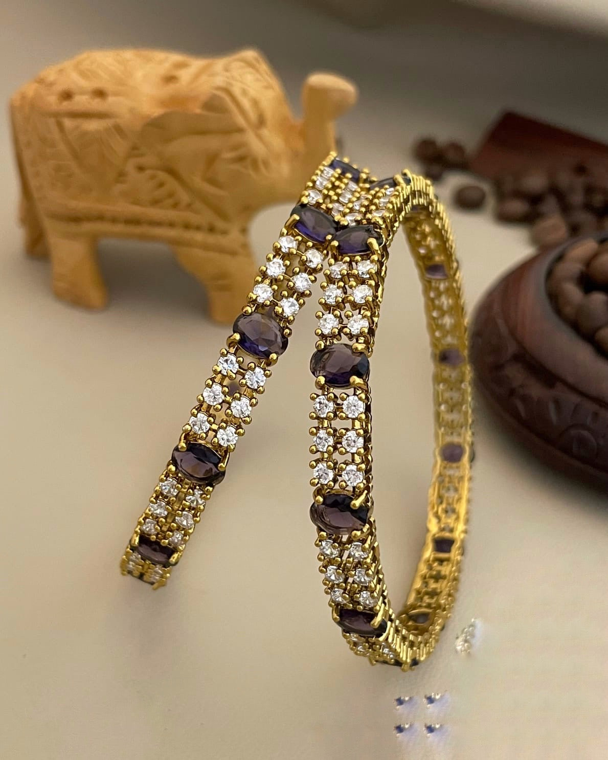 Premium stone bangle(B-11)