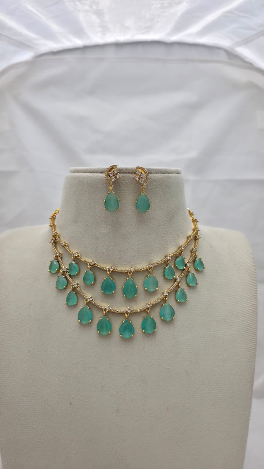 2 layer stone necklace