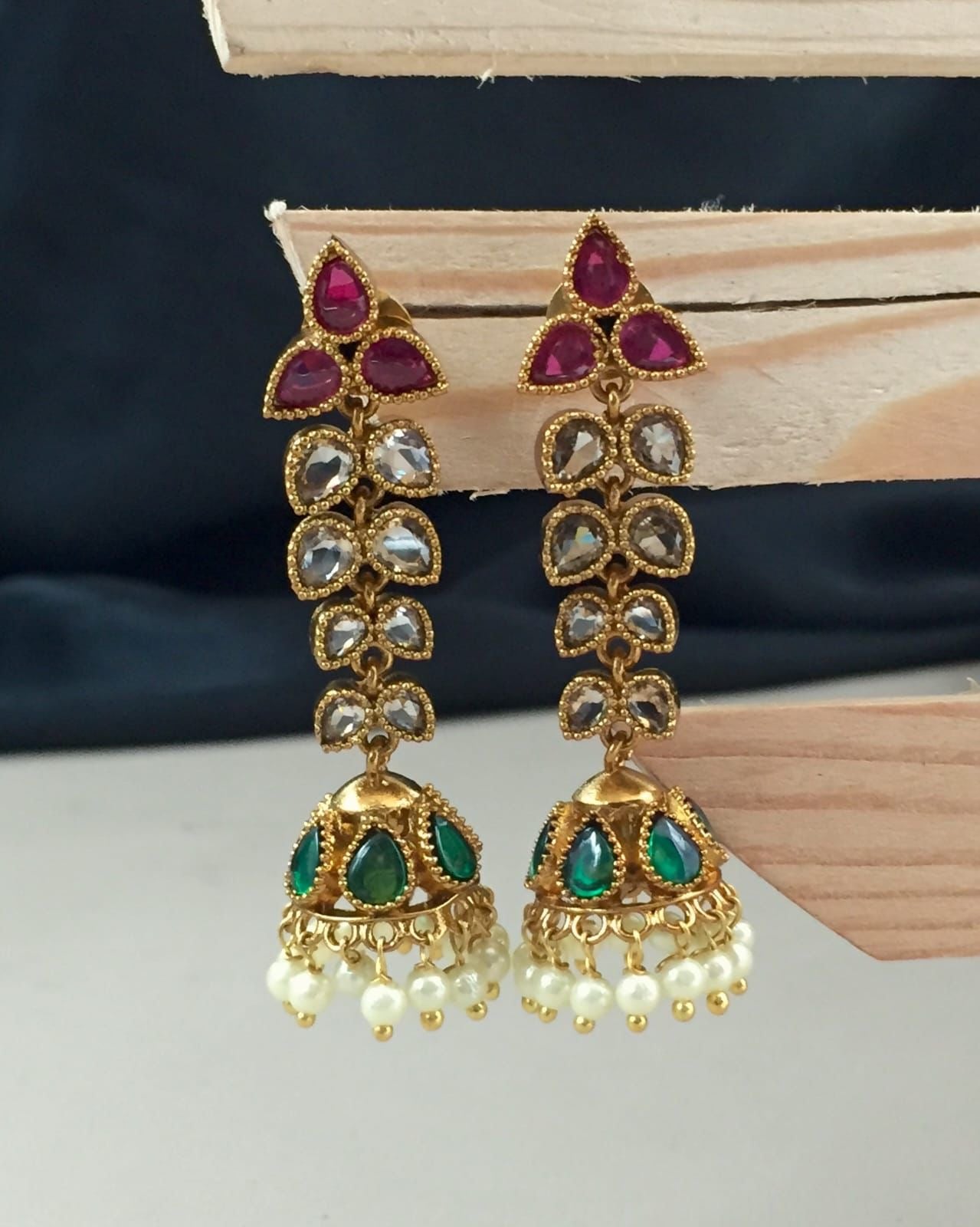 Long earring jumka