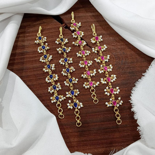 Jadau ear chain