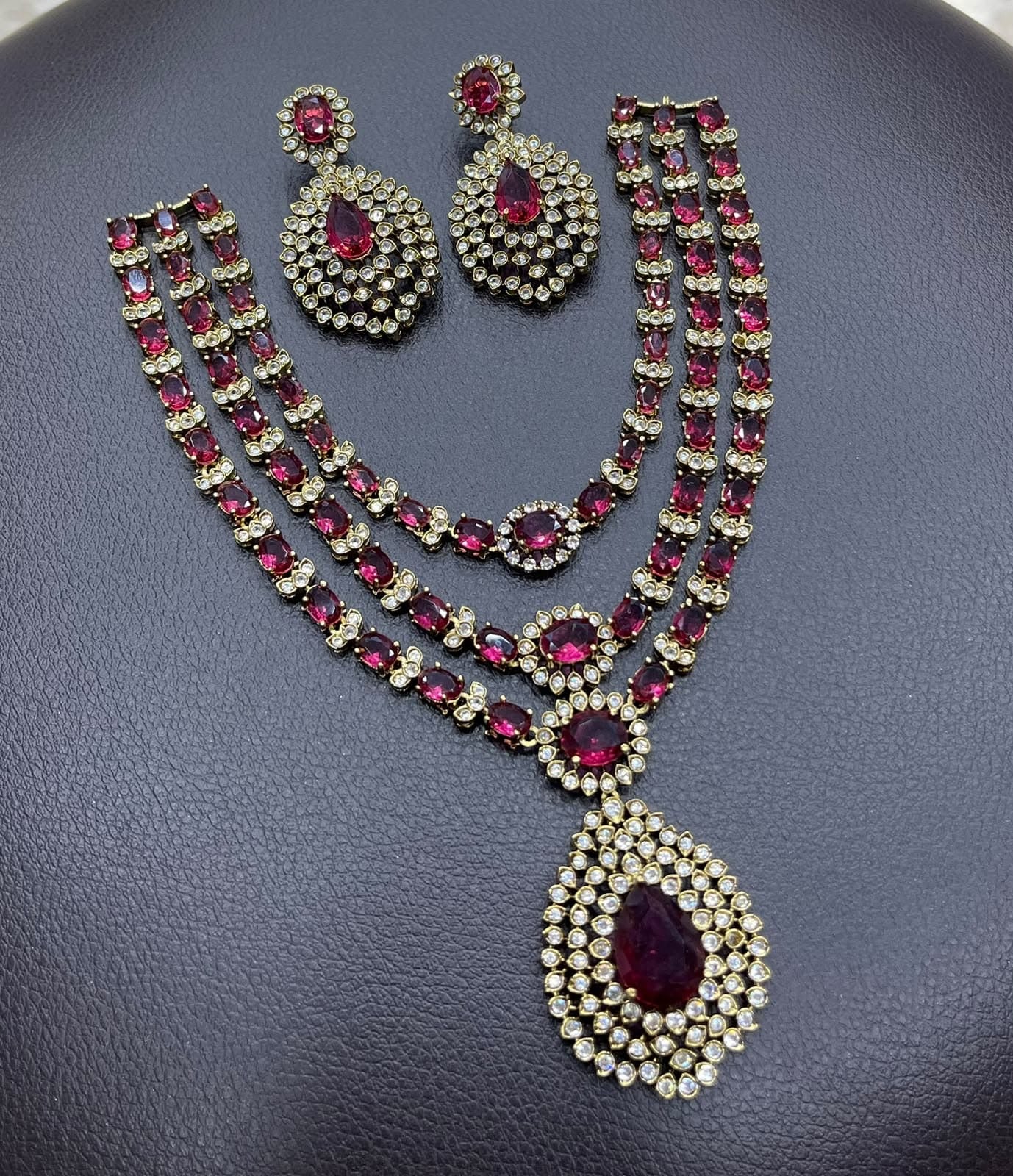 3 layer pink stone