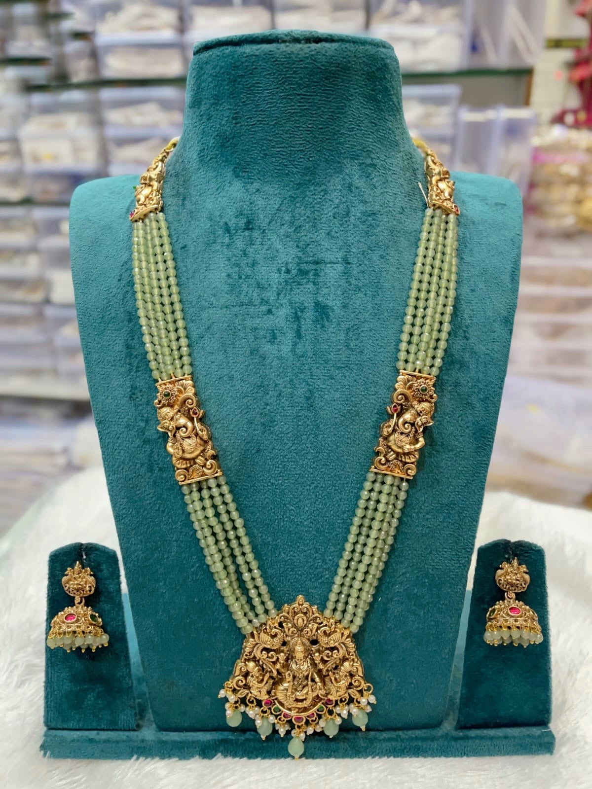 lakshmi beads with Ganesha haram (HA-37)