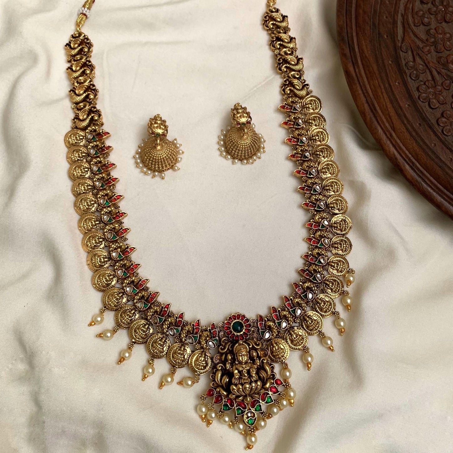 Coin with Lakshmi haram