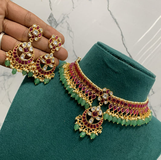 Jadau Kundan choker dl(JK-24)