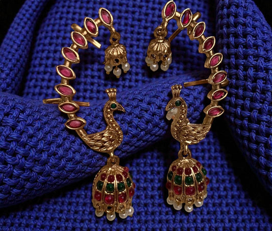 Peacock earrings (Ju-39)
