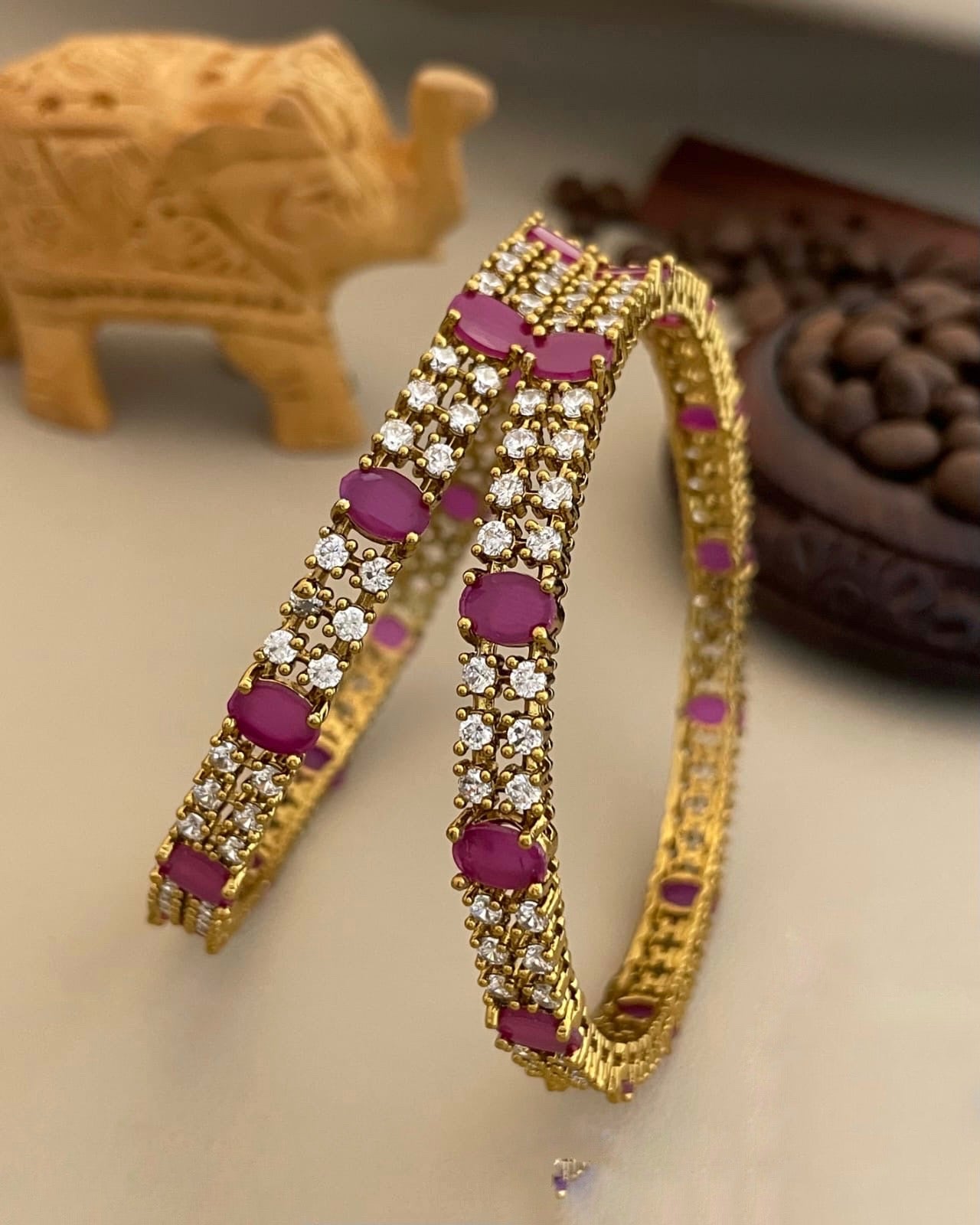 Premium stone bangle(B-11)